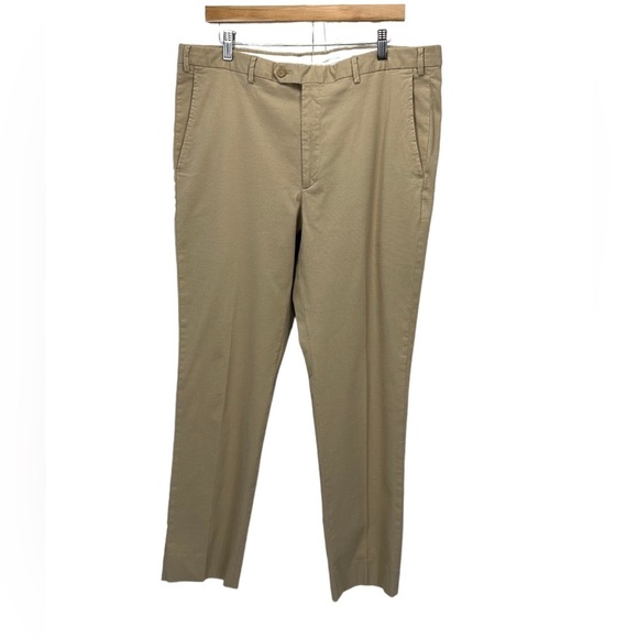 Santorelli Roma Cotton Blend Slacks Trouser Pant - Tan - size 40 - Picture 1 of 7